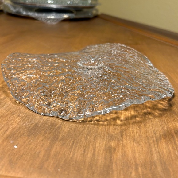 Ice Sculpture PUKEBERG Sweden Art Glass Free Form CANDLE HOLDER Vintage - Picture 6 of 8